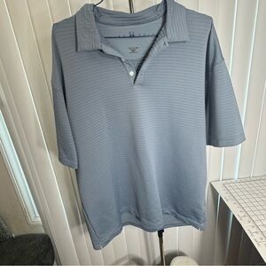Nike Golf Polo Mens XXL‎ Gray Sphere Dry Ribbed Shirt Embroidered Logo (stretch)